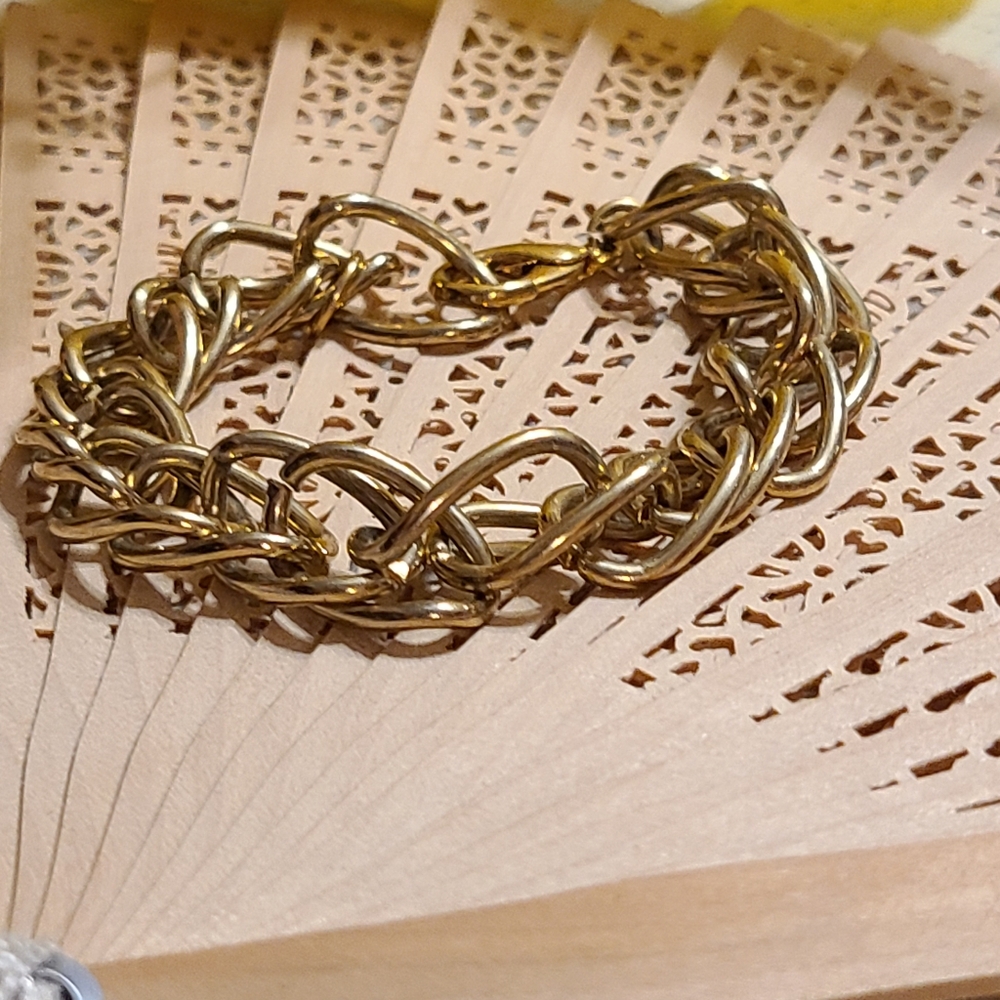 Unique Vintage Gold Chain Bracelet